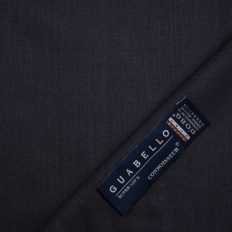 Image of a Charcoal Worsted Solids Merino Wool Suiting Fabric