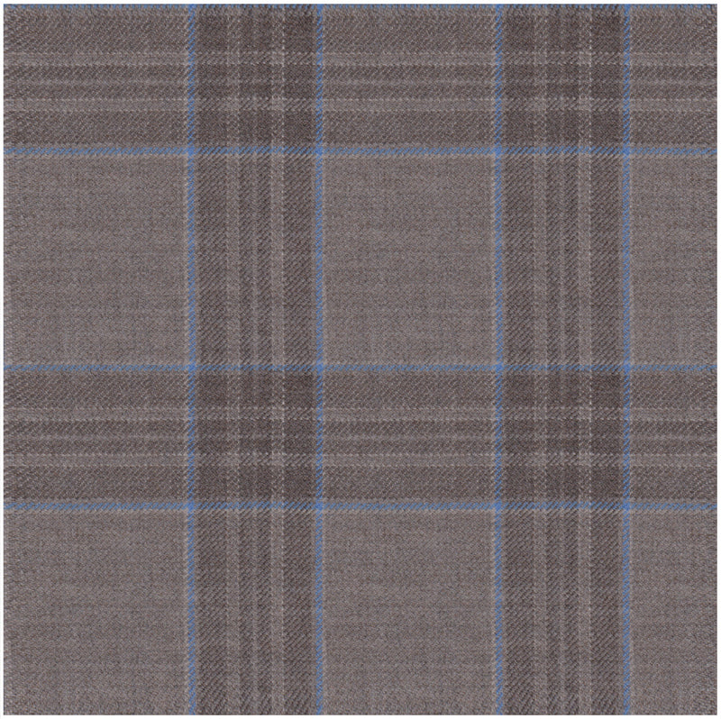 Image of a Cream & White Worsted Checks Merino Wool Pants Fabric