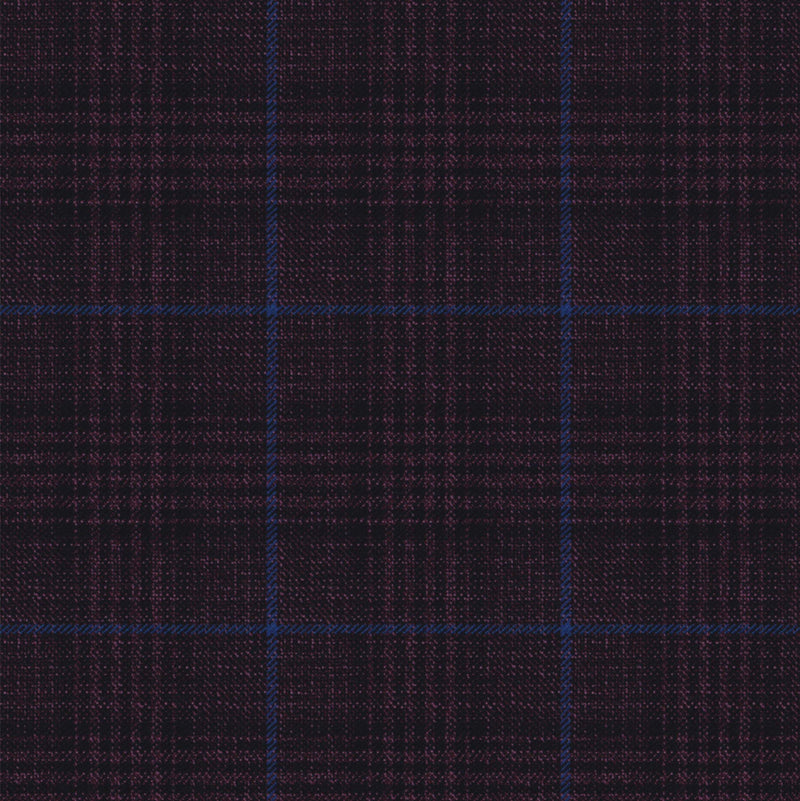 Image of a Grey & Blue Worsted Checks Merino Wool Blazers Fabric