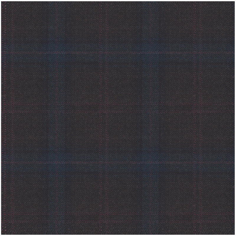 Image of a Grey & Green Worsted Checks Merino Wool Blazers Fabric