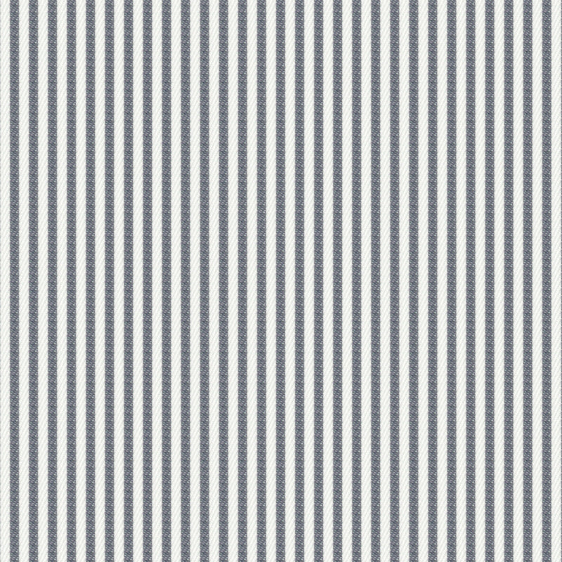 Image of a Grey & White Twill Stripes Giza Cotton Shirting Fabric