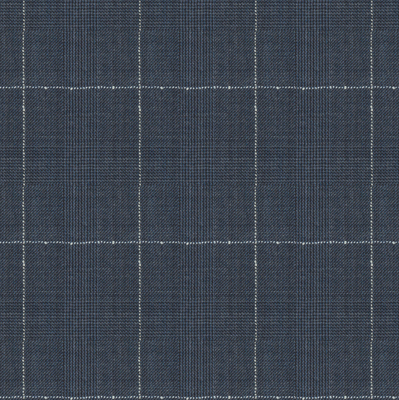 Image of a Grey & White Worsted Checks Merino Wool Pants Fabric