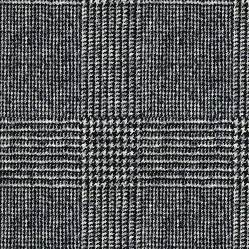 Image of a Grey Flannel Checks Merino Wool Suiting Fabric