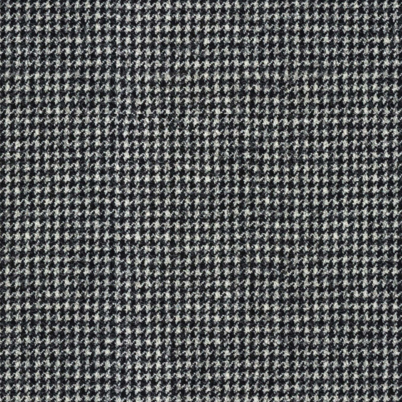 Image of a Grey Flannel Houndstooth Merino Wool Pants Fabric