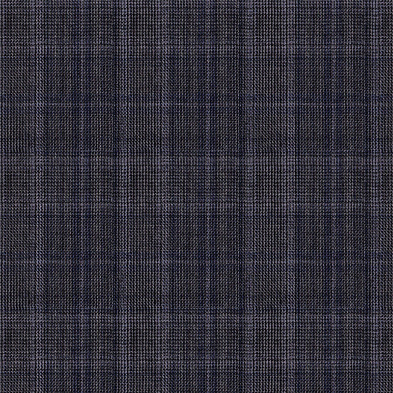 Image of a Grey Worsted Checks Merino Wool Blazers Fabric