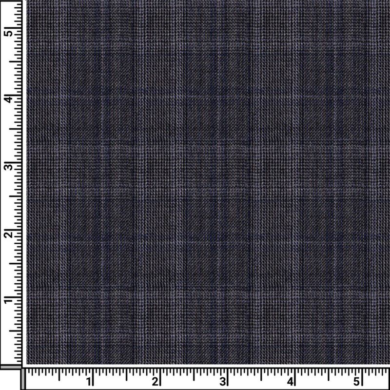 Image of a Grey Worsted Checks Merino Wool Blazers Fabric