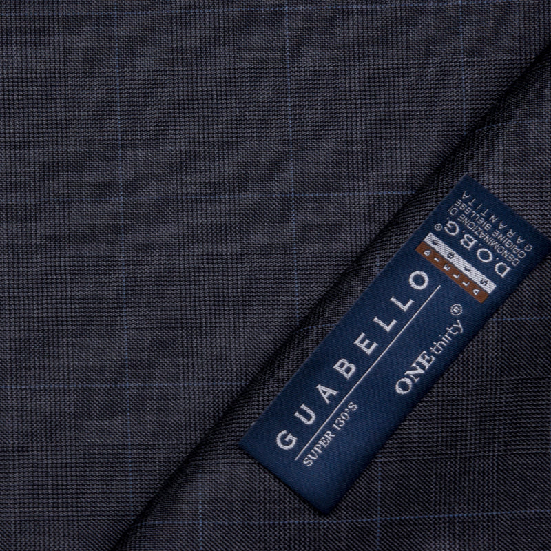 Image of a Grey Worsted Checks Merino Wool Blazers Fabric