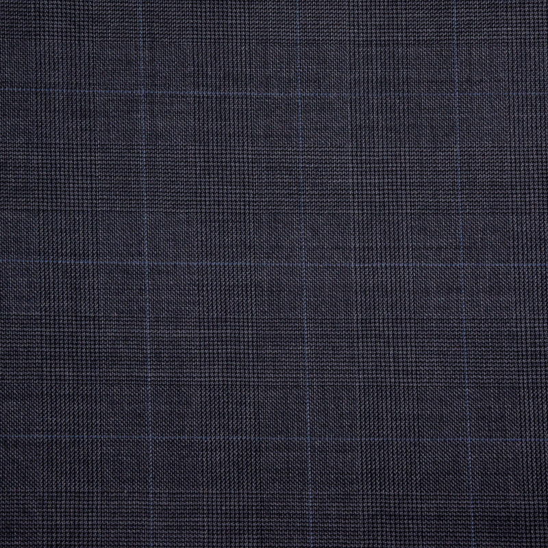 Image of a Grey Worsted Checks Merino Wool Pants Fabric
