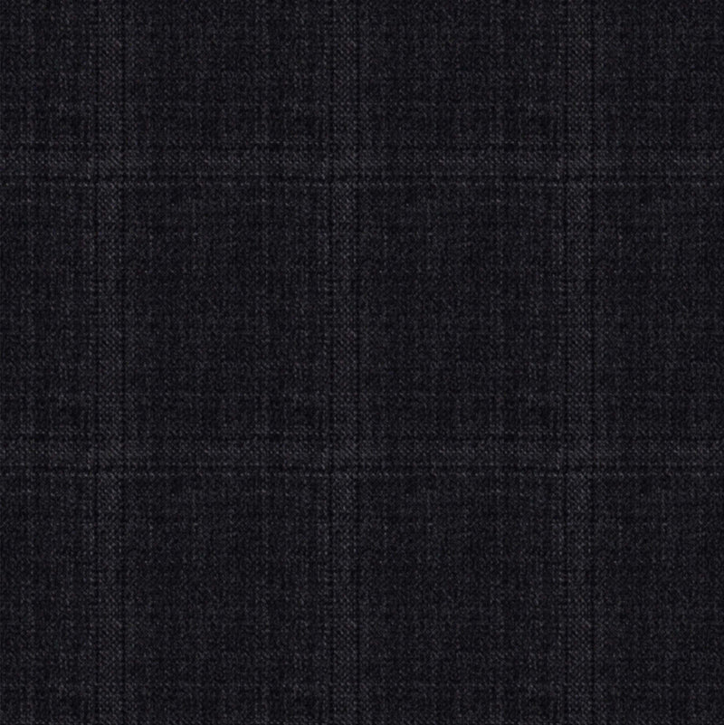 Image of a Grey Worsted Checks Merino Wool Suiting Fabric