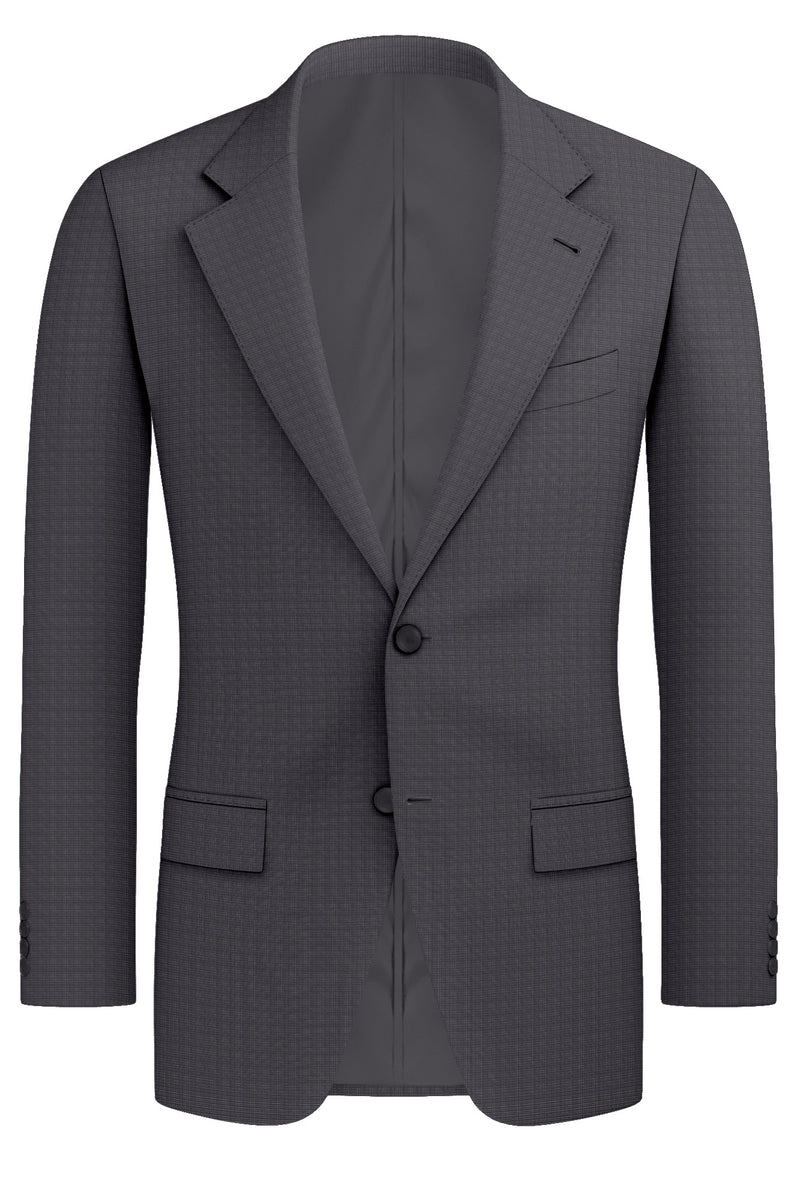 Image of a Grey Worsted Micropattern Merino Wool Blazers Fabric