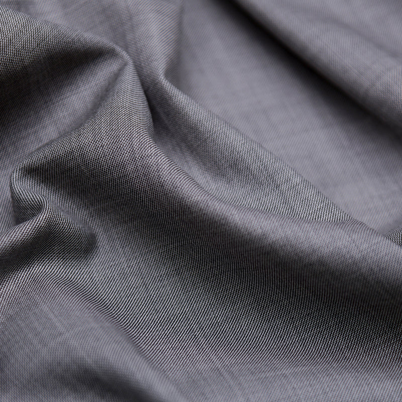 Image of a Grey Worsted Micropattern Merino Wool Suiting Fabric