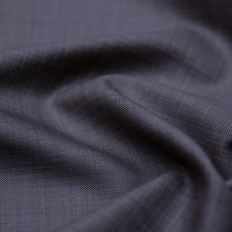 Image of a Grey Worsted Micropattern Merino Wool Suiting Fabric