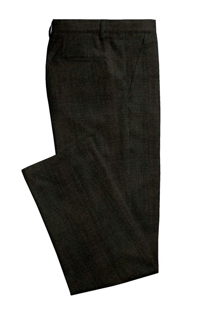 Image of a Grey Worsted Twill Merino Wool Pants Fabric