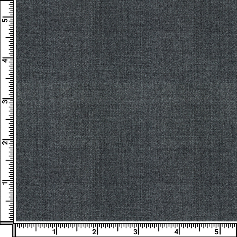 Image of a Grey Worsted Twill Merino Wool Suiting Fabric