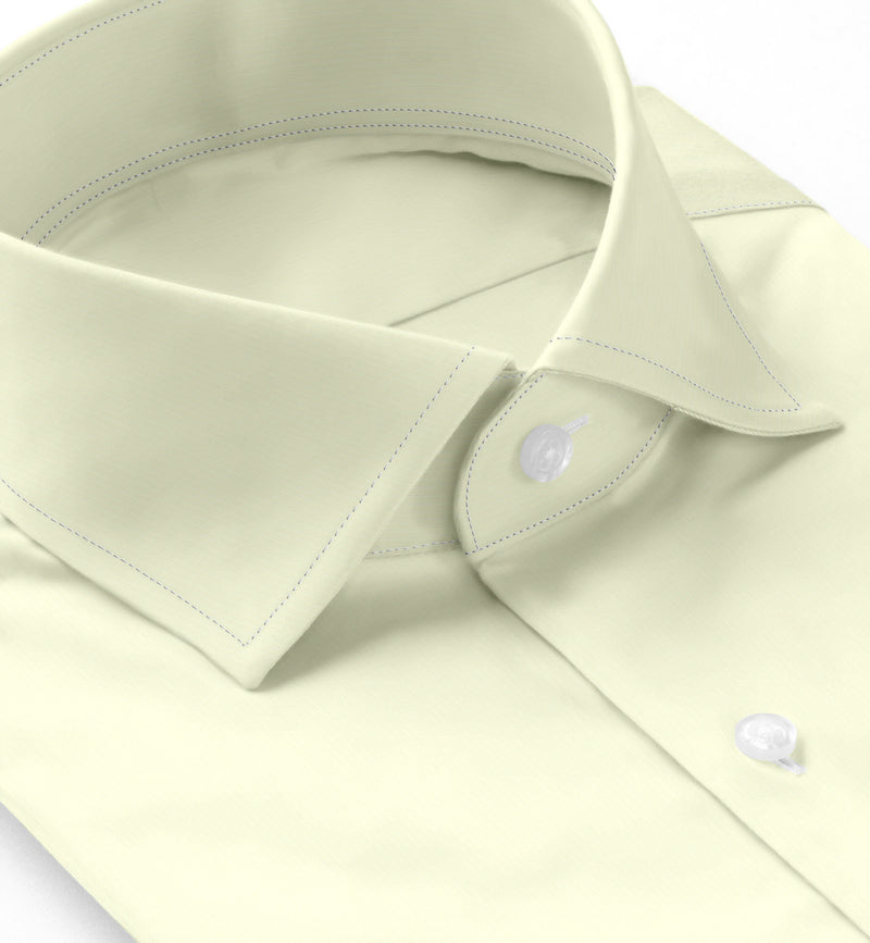 Image of a Lemon Poplin Solids Giza Cotton Shirting Fabric