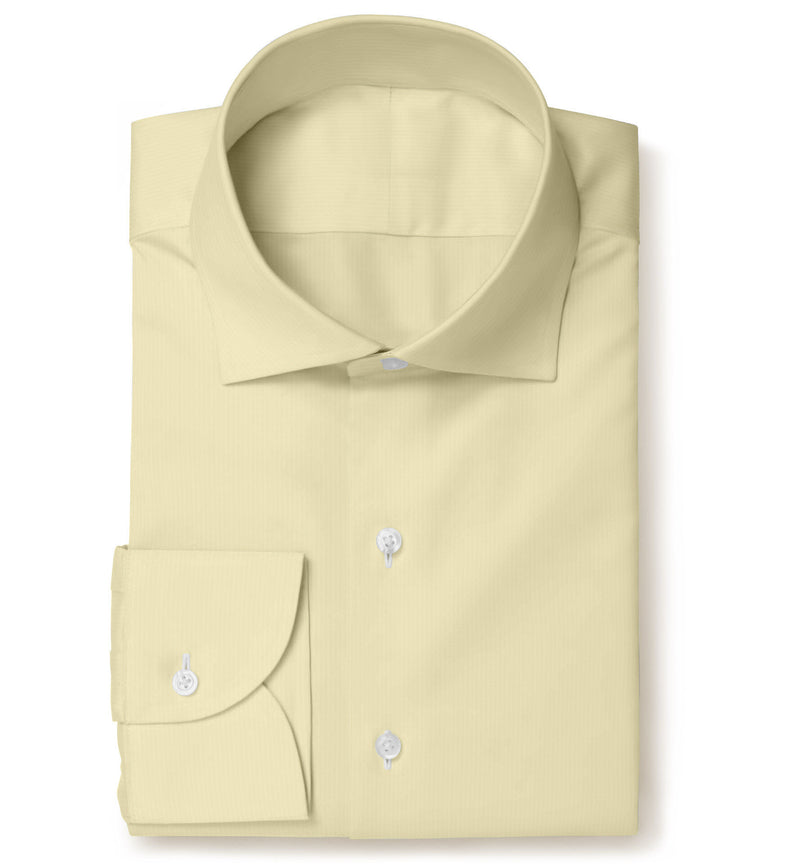 Image of a Lemon Poplin Solids Giza Cotton Shirting Fabric