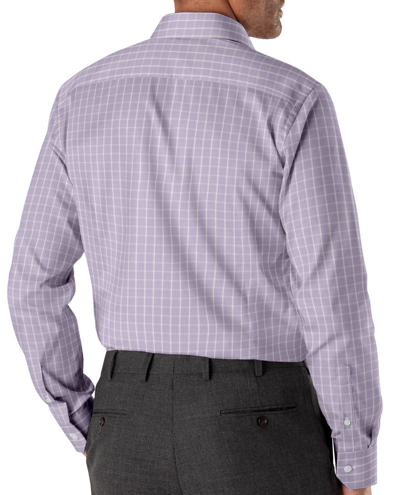 Image of a Lilac & White Dobby Checks Giza Cotton Shirting Fabric