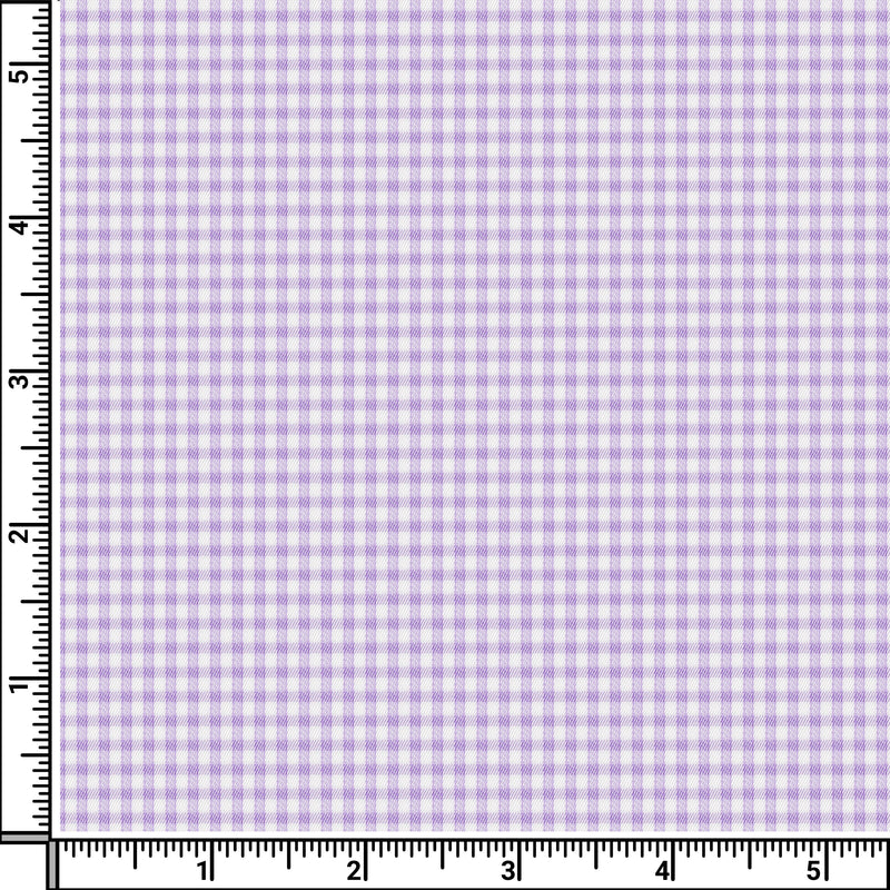 Image of a Lilac & White Twill Checks Giza Cotton Shirting Fabric