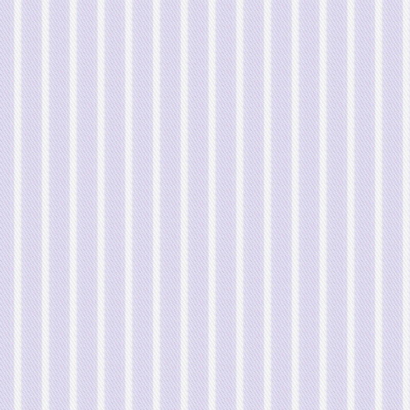 Image of a Lilac & White Twill Stripes Giza Cotton Shirting Fabric