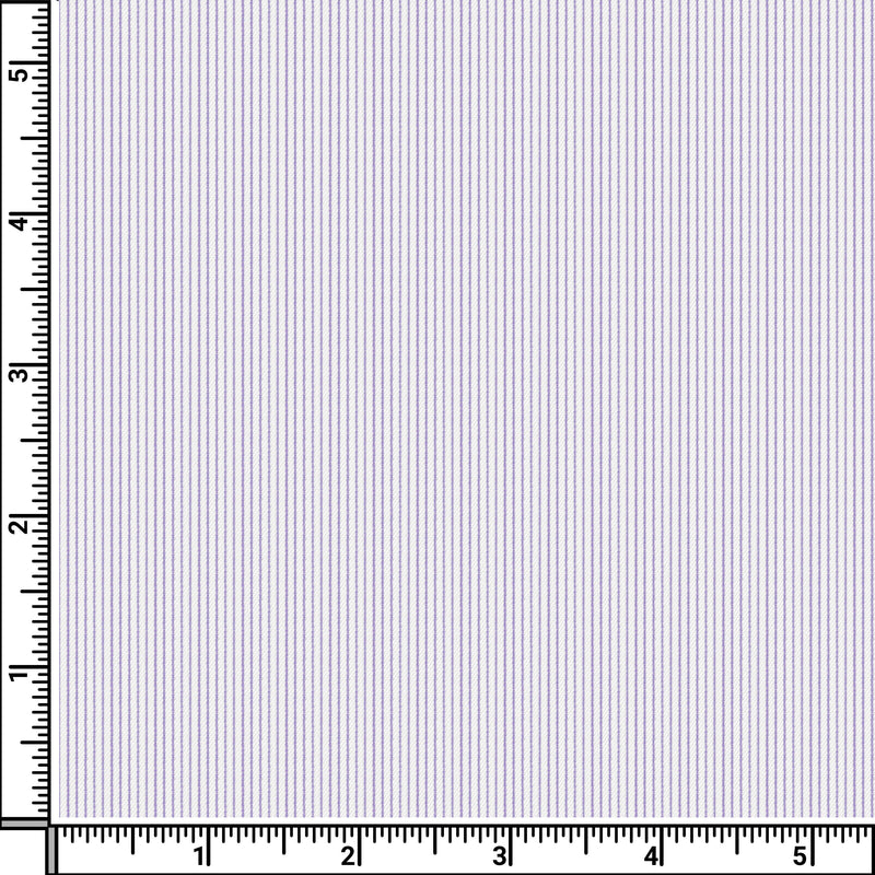 Image of a Lilac & White Twill Stripes Giza Cotton Shirting Fabric