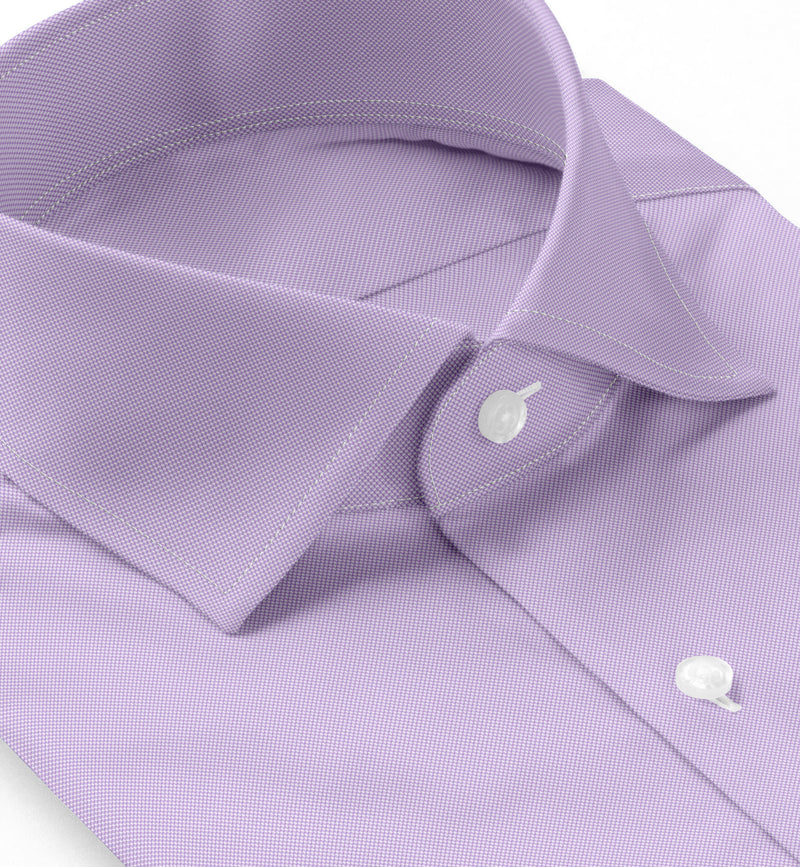 Image of a Lilac Oxford Micropattern Giza Cotton Shirting Fabric