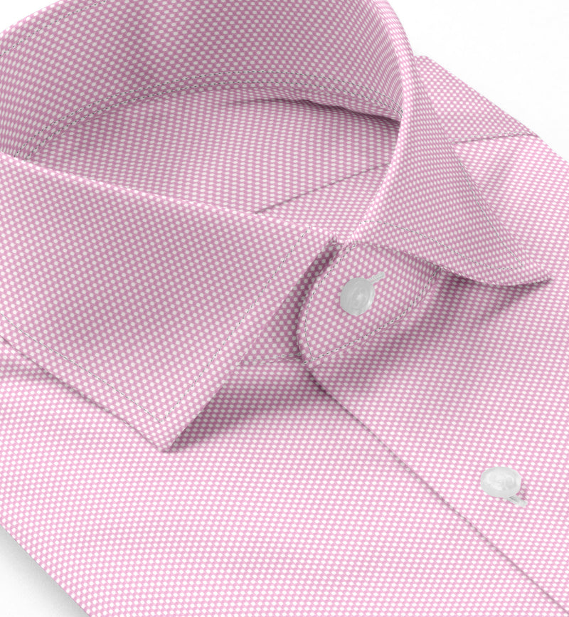 Image of a Lilac Oxford Micropattern Giza Cotton Shirting Fabric