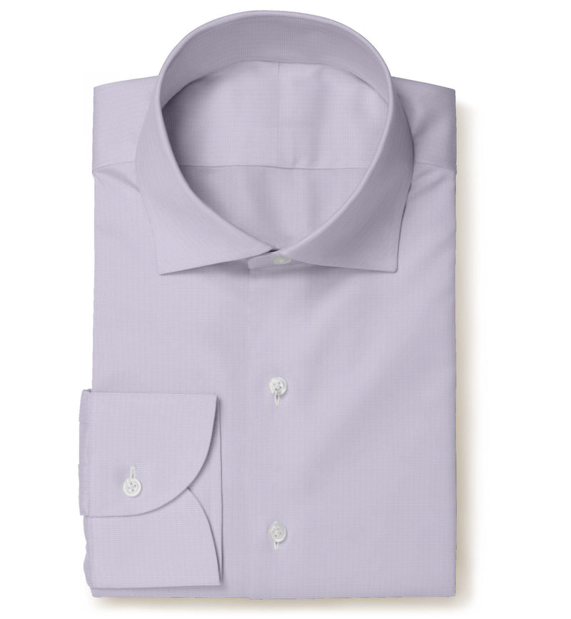 Image of a Lilac Poplin Micropattern Giza Cotton Shirting Fabric