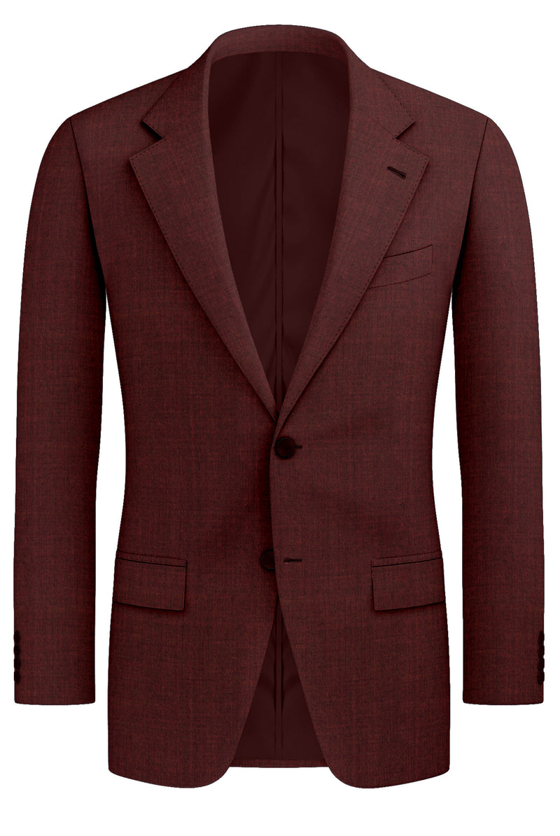 Image of a Maroon Worsted Twill Merino Wool Blazers Fabric