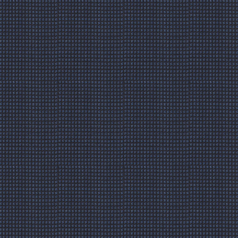 Image of a Mid-Blue & Black Worsted Dobby Merino Wool Suiting Fabric
