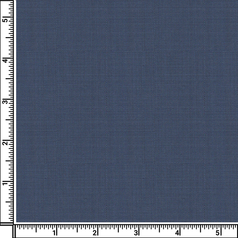 Image of a Mid-Blue Worsted Sharkskin Merino Wool Suiting Fabric