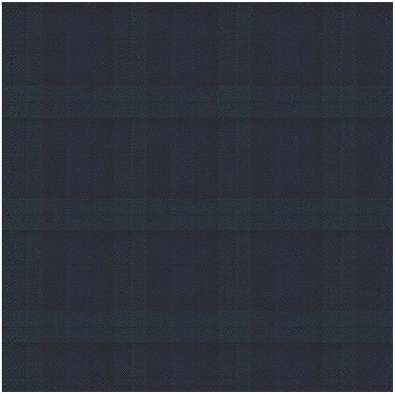 Image of a Midnight-Blue & Green Worsted Checks Merino Wool Pants Fabric