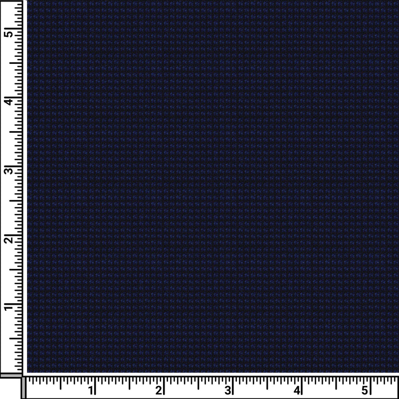 Image of a Midnight-Blue Worsted Checks Merino Wool Pants Fabric