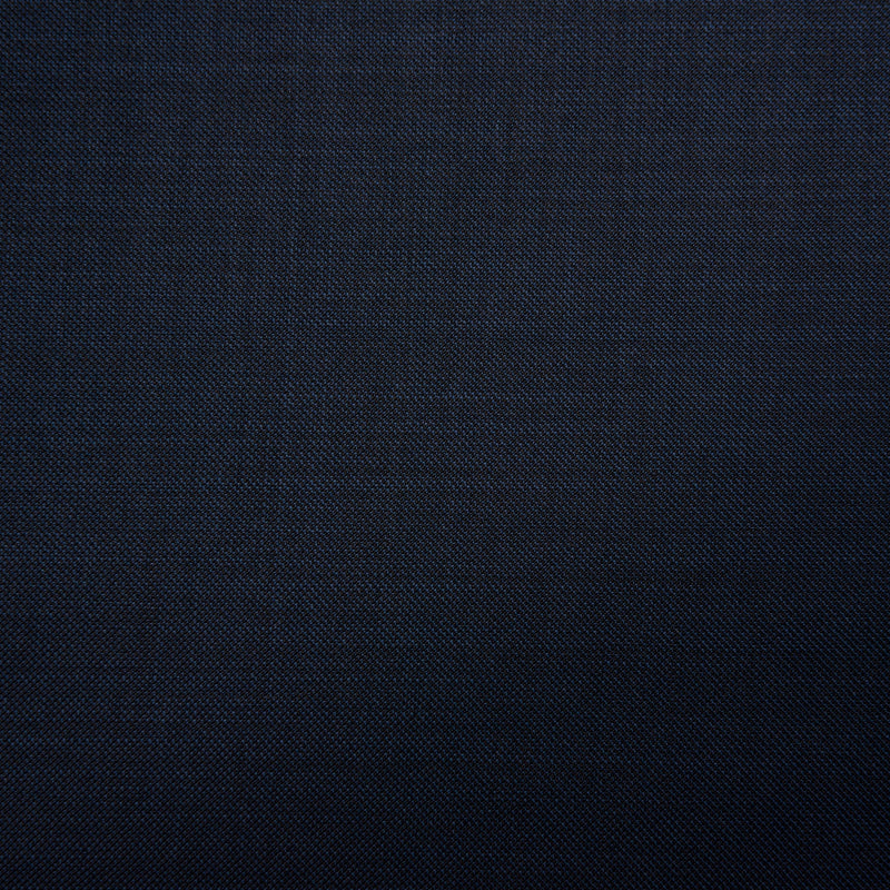 Image of a Midnight-Blue Worsted Micropattern Merino Wool Suiting Fabric