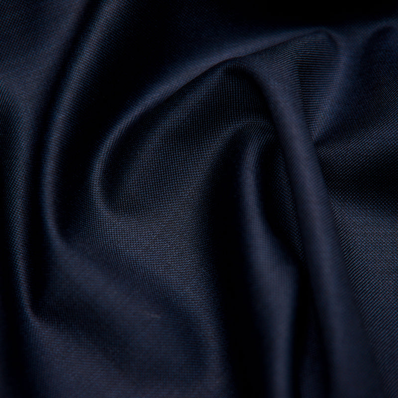 Image of a Midnight-Blue Worsted Micropattern Merino Wool Suiting Fabric