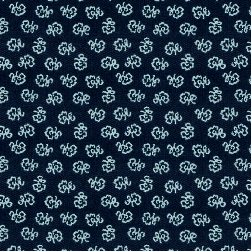 Image of a Navy-Blue & White Poplin Prints Giza Cotton Shirting Fabric