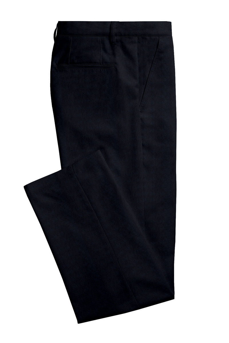 Image of a Navy-Blue Dobby Twill Cotton Stretch Chinos Fabric