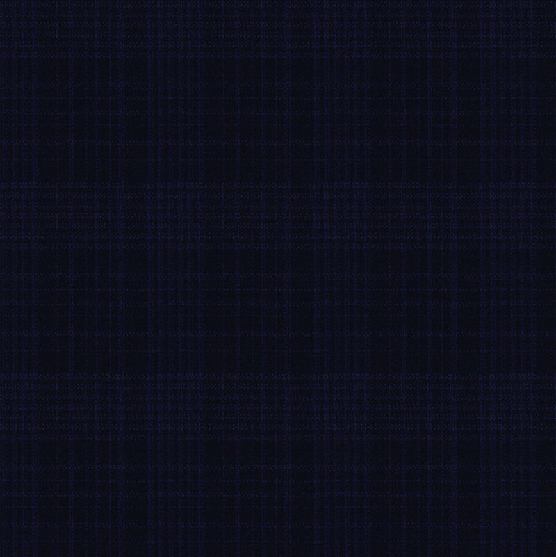 Image of a Navy-Blue Worsted Checks Merino Wool Suiting Fabric