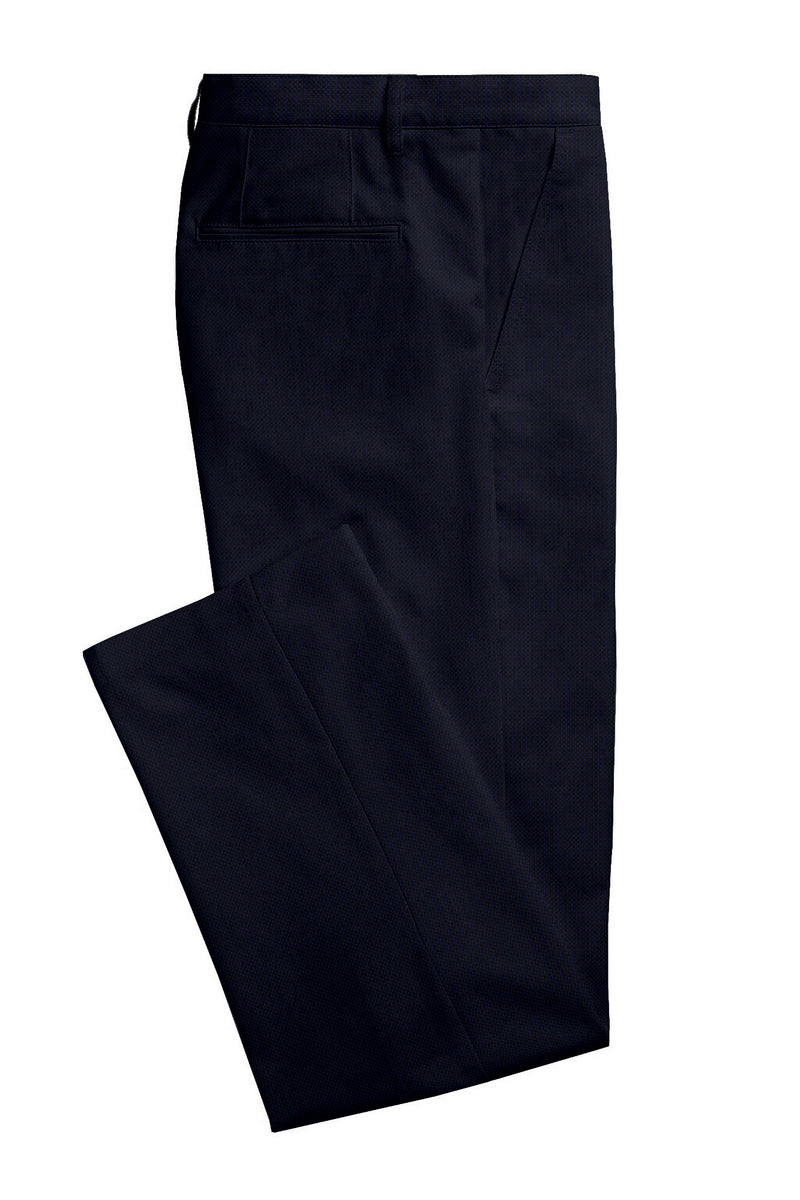 Image of a Navy-Blue Worsted Dobby Merino Wool Pants Fabric