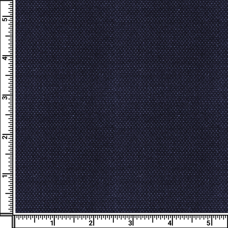 Image of a Navy-Blue Worsted Pinpoint Merino Wool Pants Fabric