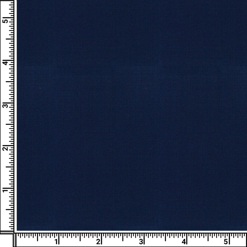 Image of a Navy-Blue Worsted Twill Merino Wool Suiting Fabric