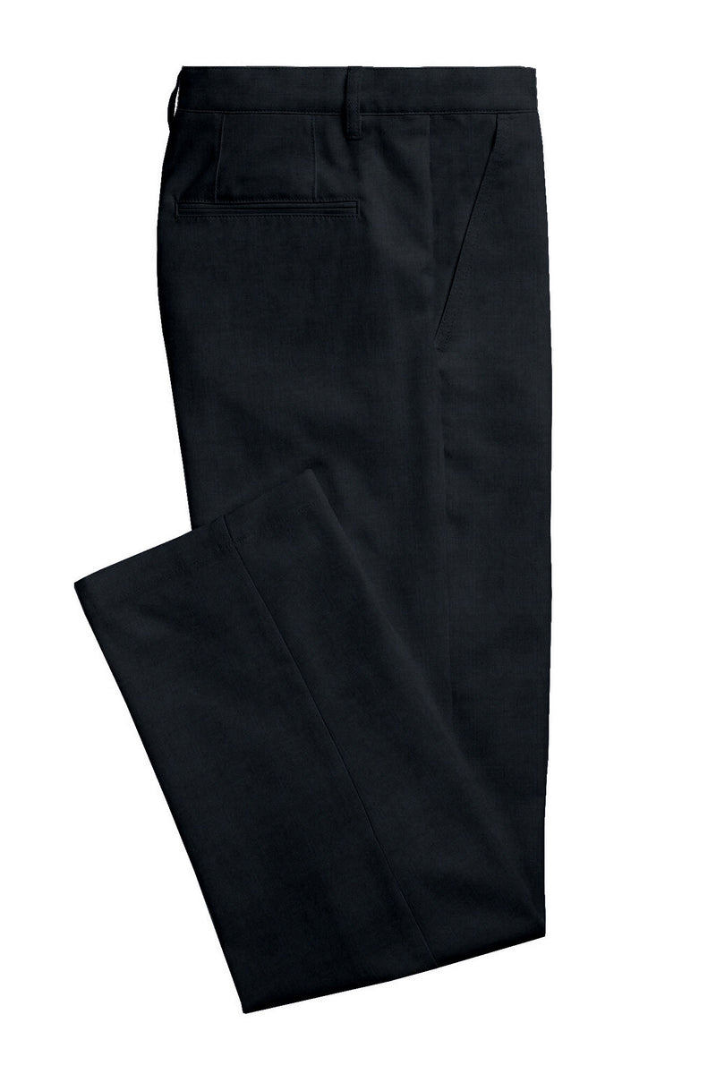 Image of a Navy-Blue Worsted Twill Wool Stretch Pants Fabric