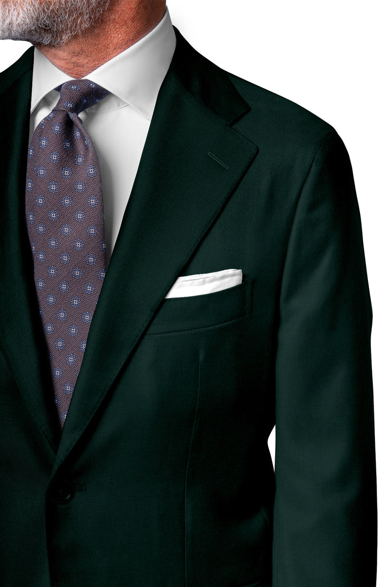 Image of a Olive-Green Worsted Twill Merino Wool Blazers Fabric