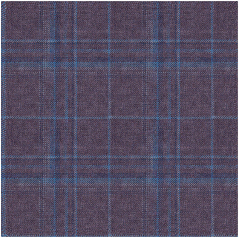 Image of a Pink & Blue Worsted Checks Merino Wool Suiting Fabric