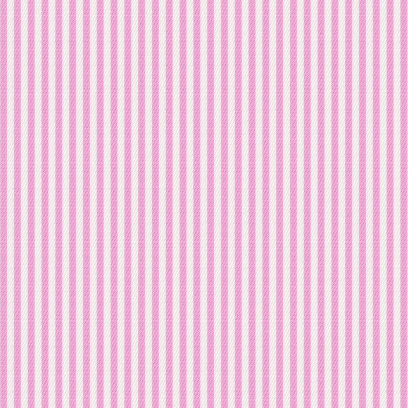 Image of a Pink & White Twill Stripes Giza Cotton Shirting Fabric