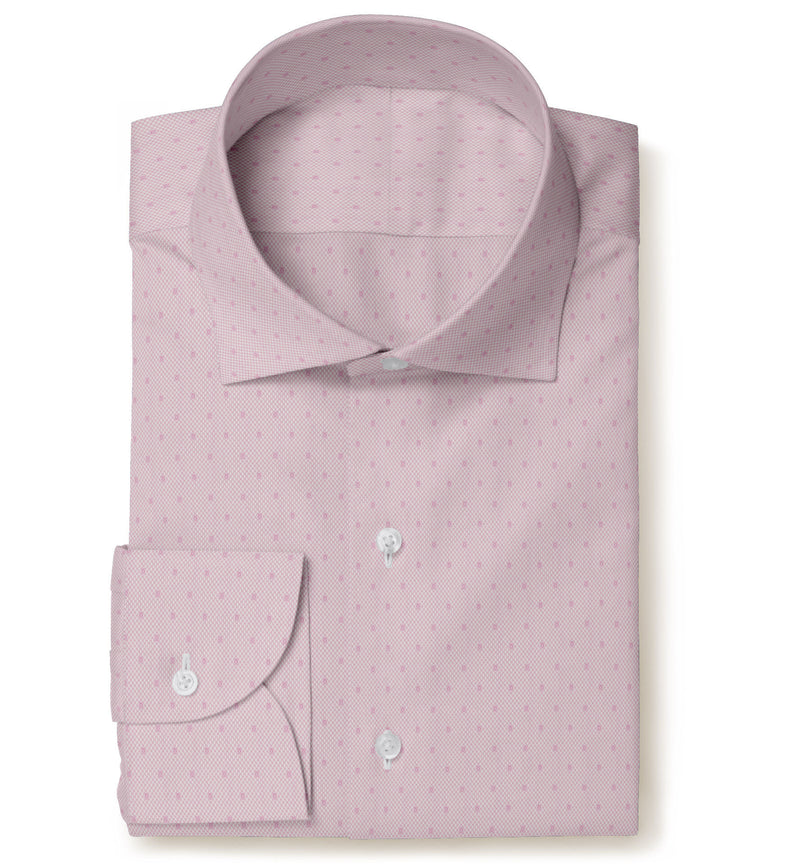 Image of a Pink Dobby Micropattern Giza Cotton Shirting Fabric