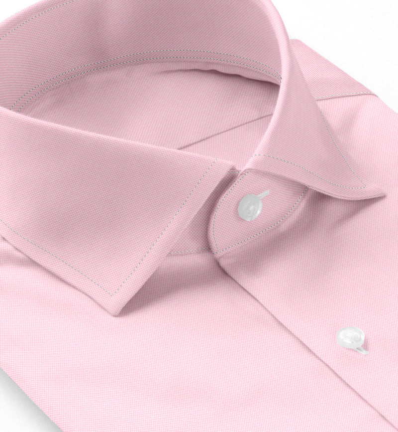 Image of a Pink Oxford Micropattern Giza Cotton Shirting Fabric