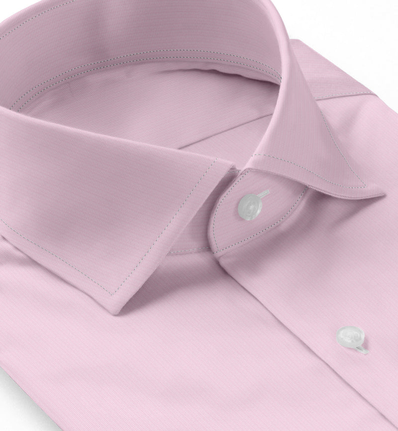 Image of a Pink Poplin Micropattern Giza Cotton Shirting Fabric