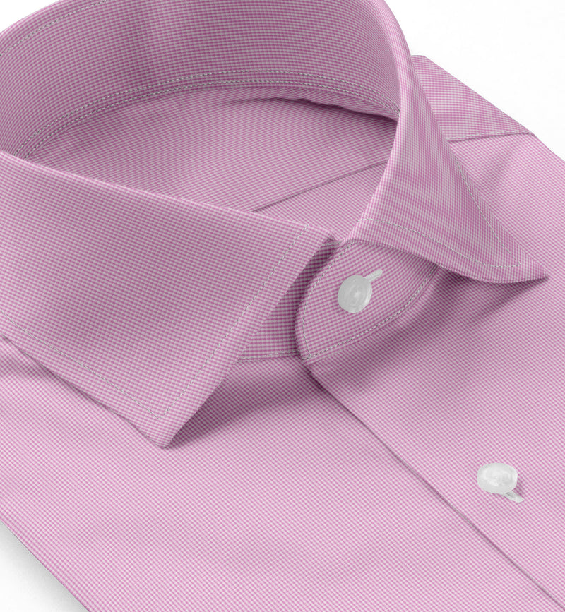 Image of a Pink Poplin Micropattern Giza Cotton Shirting Fabric