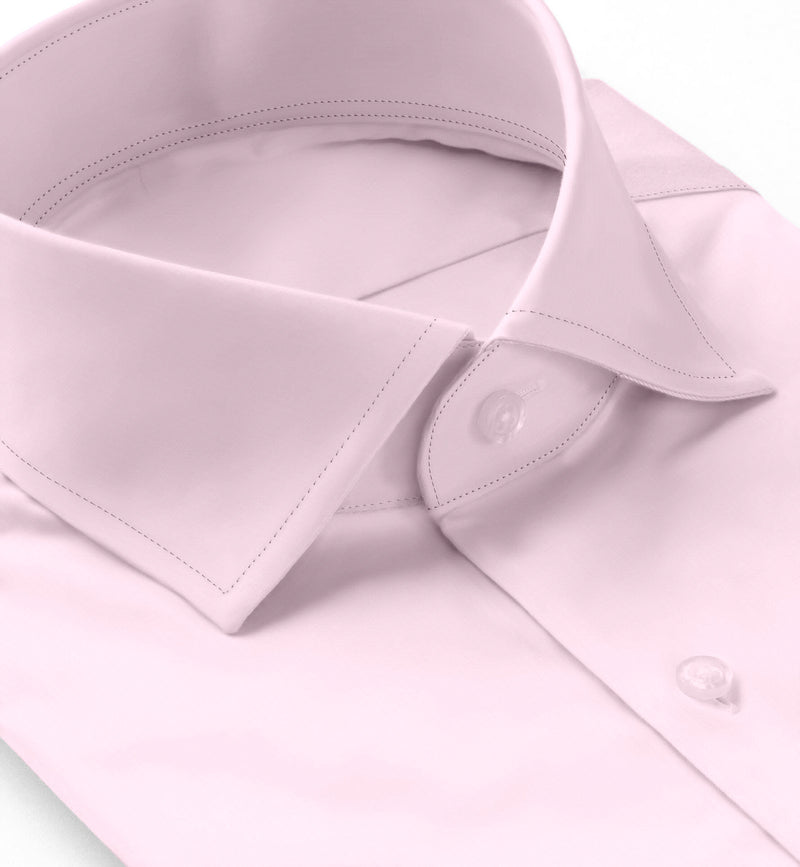 Image of a Pink Poplin Solids Cotton Stretch Shirting Fabric