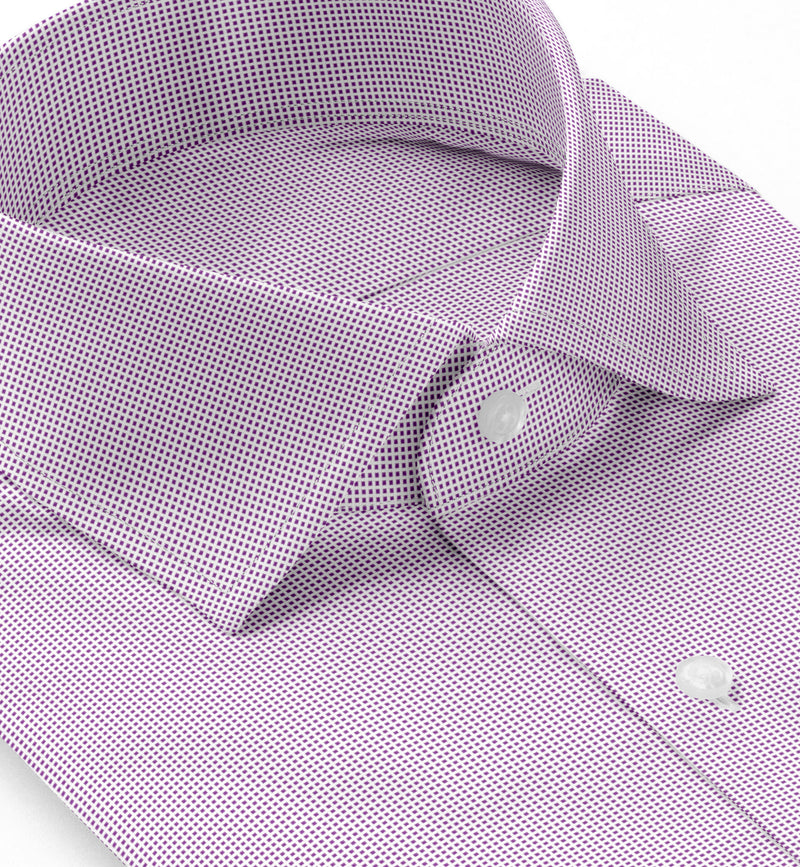 Image of a Purple Dobby Micropattern Giza Cotton Shirting Fabric